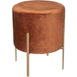 Tabouret d appoint Living ambre en velours Atmosphera créateur d'intérieur - Ambre