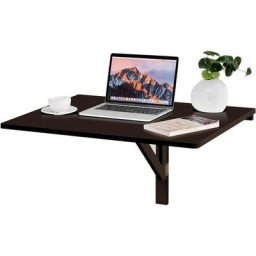 Costway - Table Murale Rabattable en Bois de Pin et mdf 80 x 60 x 43 cm Table Pliable Idéal pour