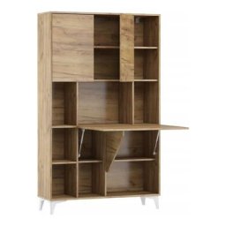 Bb Loisir - Armoire Placard Convertible en bureau et table Home office 175x105x34cm « Meggie 2-Or
