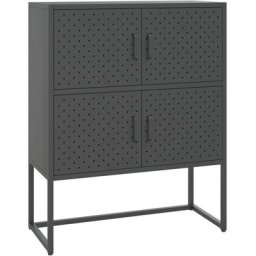 Buffet haut Anthracite 80x35x100 cm Acier Vidaxl Anthracite