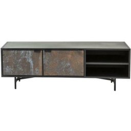 Meuble tv en métal Claudine - Noir