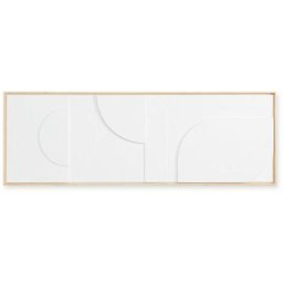 Cadre 90x35 Wabi Home couleur blanche et texture de cadre en bois similaire au grain design original