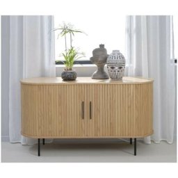 Buffet Bobochic Buffet 2 portes 140 cm paulina placage chêne Marron clair - Marron clair
