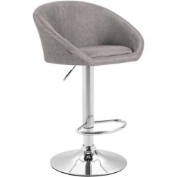 Tabouret de bar Miami V2 tissu gris clair