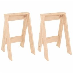 Tabourets lot de 2 40x40x60 cm bois massif de pin vidaXL - Marron