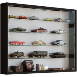 Ebuy24 - Mandosa l Vitrine murale, 2 portes vitrées, noir. - Noir