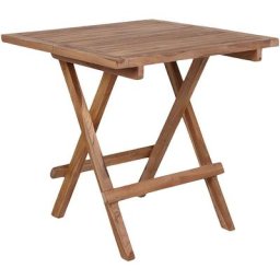 Bine petite table de jardin 50x50 cm, en teck massif. - Marron