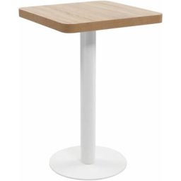 Table de bistro Marron clair 50x50 cm mdf Vidaxl Marron clair et blanc