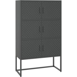 Buffet haut Anthracite 80x35x135 cm Acier Vidaxl Anthracite