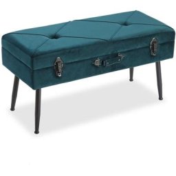 Versa - Malena Banquette Chaise Longue Tabouret pied de lit Banc pour la chambre, 42x80x34cm - Vert