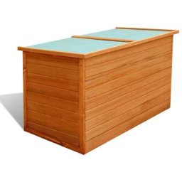 Boîte de rangement de jardin 126 x 72 x 72 cm Bois Vidaxl Brun