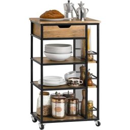 Sobuy - FKW99-N Desserte de Cuisine Roulante Chariot de Service Meuble de Rangement à Roulettes