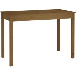 Table à manger Marron miel 110x55x75 cm Bois massif de pin Vidaxl Honey brown