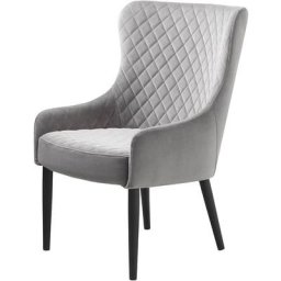 Otis Fauteuil en velours, gris. - Grise