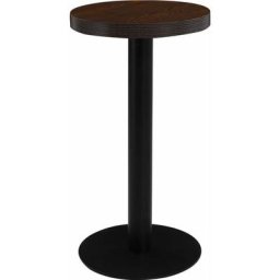 Table de bistro Marron foncé 40 cm mdf Vidaxl Dark brown and black