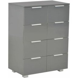 Buffet Gris brillant 60x35x80 cm Aggloméré vidaXL - Gris