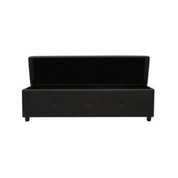 Banc coffre BOX - Simili - Noir - Bout de lit - L 160 cm