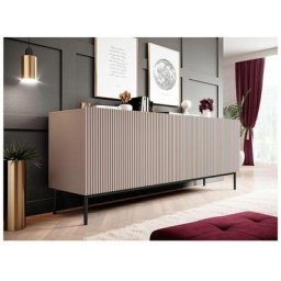 Buffet Bobochic Buffet 4 portes 200 cm kasha Pieds noir Rose - Rose