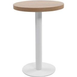 Table de bistro Marron clair 60 cm mdf Vidaxl Light brown and white