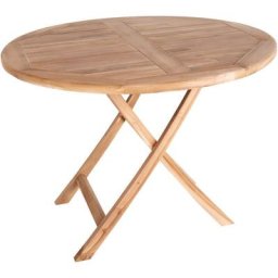 Oline Table de jardin Ø100 cm, en teck massif.