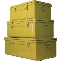 Set de 3 malles en acier Habitat 80 - 90 et 100 cm - Miel