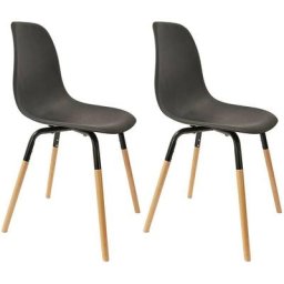 The Home Deco Factory - Chaise Scandinave Phenix Noir Home Deco Factory