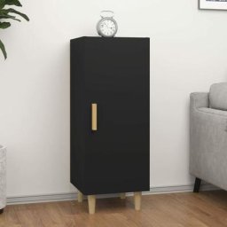 Buffet Bahut | Meuble de rangement Commode Noir 34,5x34x90 cm Bois d'ingénierie 92927 - Noir