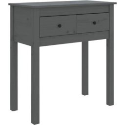 Table console Gris 70x35x75 cm Bois massif de pin