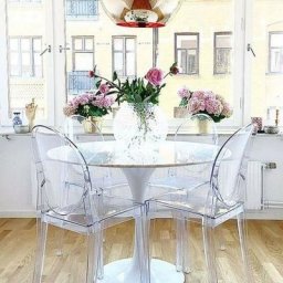 1inchome - Lot de 4 Chaises de Salle a Manger Victoria Transparent - Élégant
