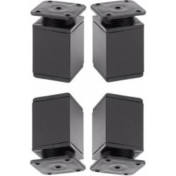 4x Pied de meuble carré 40 x 40mm ajustable ±15 mm en plastique à visser Meuble Tv Canapé Buffet