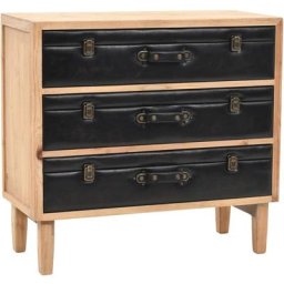 Vidaxl - Armoire à tiroirs bois de sapin massif 80 x 36 x 75 cm Brun
