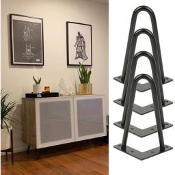 Dyhf - Pieds de table en épingles à cheveux – set de pieds de table en épingles à cheveux (4