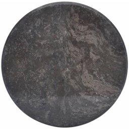 Dessus de table Noir Ø50x2,5 cm Marbre Vidaxl Black