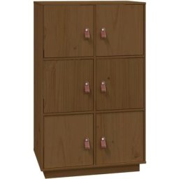 Buffet haut Marron miel 67x40x108,5 cm Bois massif de pin Vidaxl marron miel