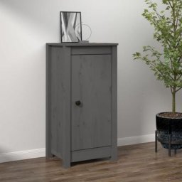 Buffet Bahut | Meuble de rangement Commode Gris 40x35x80 cm Bois massif de pin 88539 - Gris