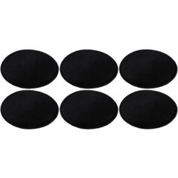 Set de 6 galettes de chaises en velours 34 cm - Noir
