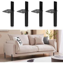 Pieds de meuble Pieds de table en noir mat réglables en hauteur 15cm Pieds d'armoire Pieds de socle
