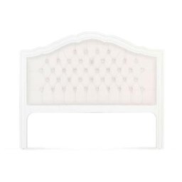 Tête de lit 105cm Wabi Home couleur bois blanc et capitoné brut rembourré