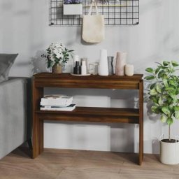 Table console Table d'entrée | Bout de Canapé Chêne marron 102x30x80 cm Bois d'ingénierie 55794