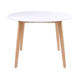 Table à manger en bois ø105cm - Vojens - Couleur - Blanc House Nordic