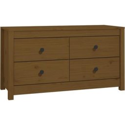 Armoire latérale Marron Miel 100x40x54 cm Bois de pin massif Vidaxl marron miel