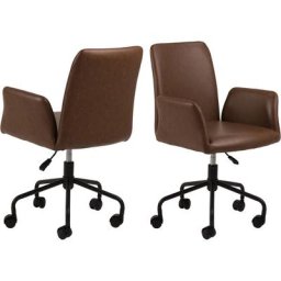 Ebuy24 - Naya Chaise de bureau similicuir pu, marron. - Marron