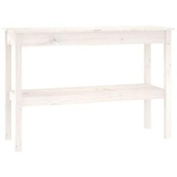Table console Blanc 110x40x75 cm Bois de pin solide Vidaxl Blanc