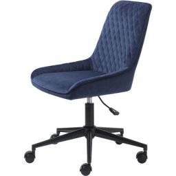 Ebuy24 - Milton Chaise de bureau en velours, bleu. - Bleue