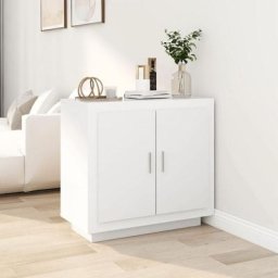Buffet Bahut | Meuble de rangement Commode Blanc brillant 80x40x75 cm Bois d'ingénierie 41561