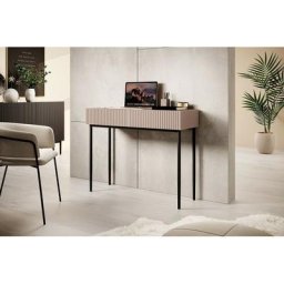 Consoles Bobochic Console 2 tiroirs kasha pieds noirs Rose - Rose