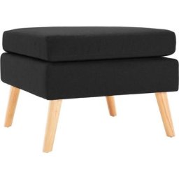 Repose-pied Noir Tissu Vidaxl Black