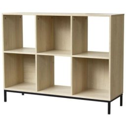 Casame - Etagère de rangement 6 cases avec pieds métal - Casâme - Bois clair