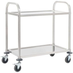 Chariot de cuisine à 2 niveaux 96,5x55x90 cm Acier inoxydable Vidaxl n/a