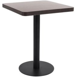Table de bistro Marron foncé 60x60 cm mdf Vidaxl Dark brown and black